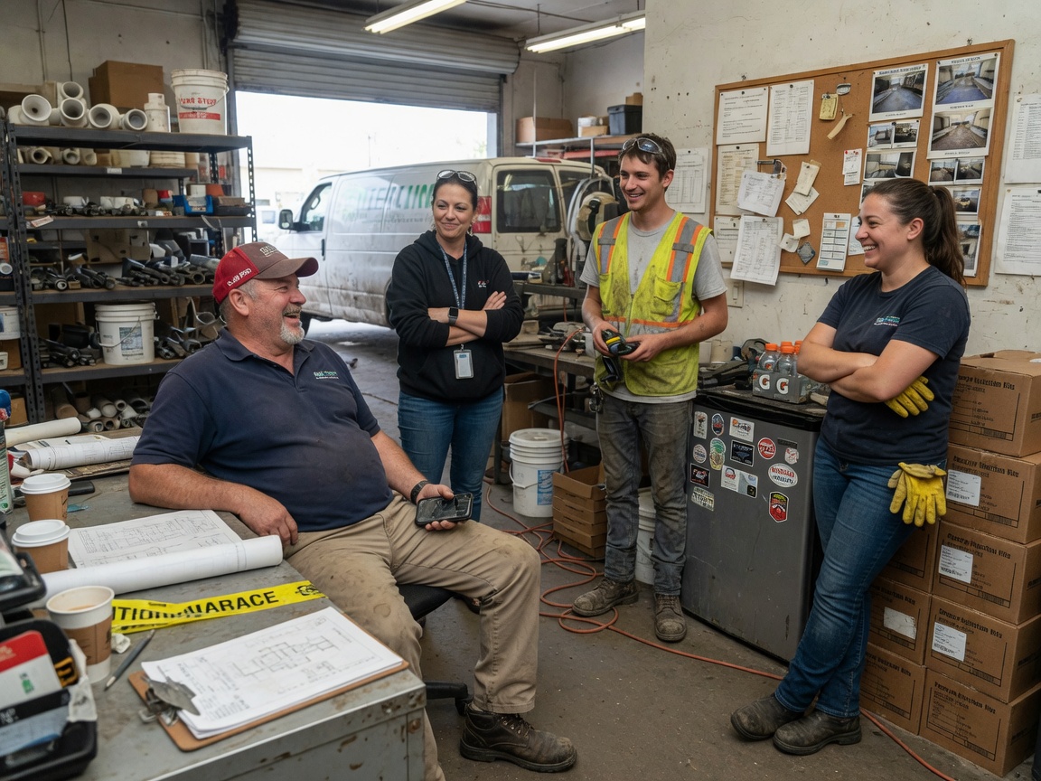 The Sterling Slab Leak Pros team at work in Sterling