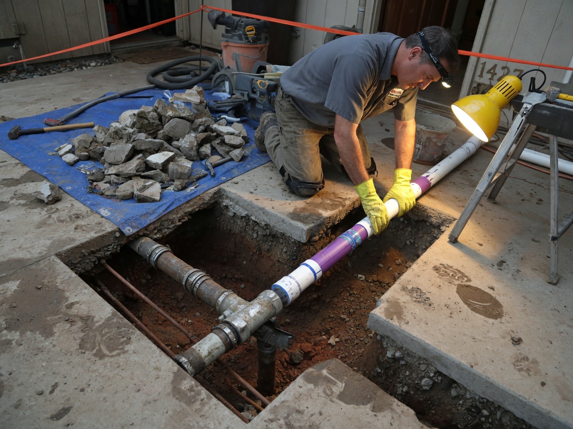 Broken Pipe Under Slab Repair in Sterling